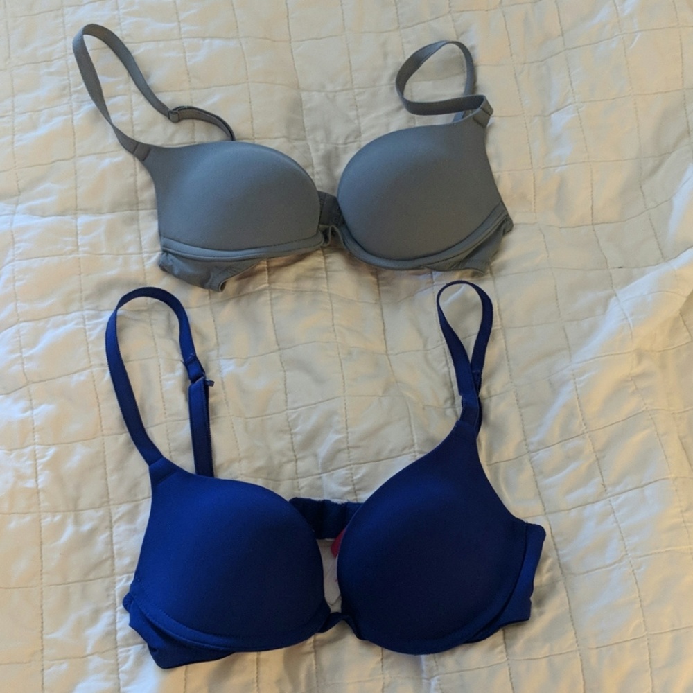 Pink Victoria's Secret push up bras, 32B, set of 2